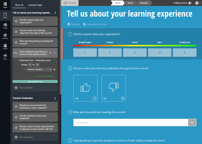 Evaluate Courses and Teachers With education Surveys