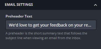 Email Preheader Text